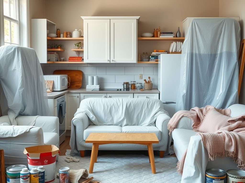 Jak skutecznie zabezpieczyć mieszkanie przed remontem kuchni, unikając uszkodzeń i zabrudzeń img-responsive
